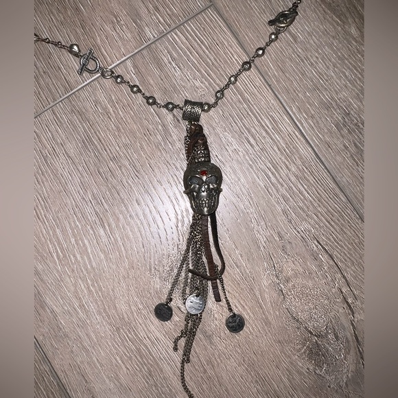 Love Heals long silver and gemstone skill necklace - Picture 5 of 5